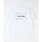 ショッピングカルバンクライン tシャツ Tシャツ メンズ Calvin Klein / カルバンクライン ss stripe fill layered logo crewneck