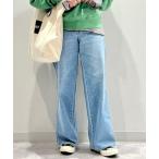 ジーンズ デニム デニムパンツ 「SOMETHING」「LISA」セミワイドパンツ レディース