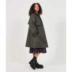 トレンチコート コート チェック柄 ミディ丈トレンチコート TINA：JOJUN レディース