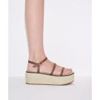 サンダル ストラッピー プラットフォームウエッジサンダル レディース