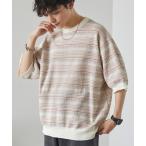 tシャツ ヴィンテージライクジャガード半袖クルーネックニット メンズ レディース