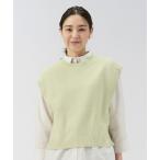 ベスト ジレ クルーネックニットベスト レディース