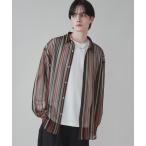 シャツ LUCY/ストライプメッシュBIGシャツ メンズ レディース