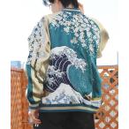 スカジャン 百花繚乱　和柄リバーシブルスカジャン（波桜） メンズ レディース
