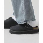 サンダル ハイボリュームソールフェイクスウェードミュール/スリッポン/サンダルY2K/厚底 メンズ レディース