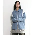 カーディガン 「UNISEX」「春アイテム」バーシティージャケット風2カラーニットカーディガン レディース メンズ