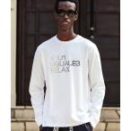 tシャツ 1PIU1UGUALE3 RELAX(ウノピゥウノウグァーレトレ リラックス)ラインストーンロゴロングTシャツ メンズ レディース