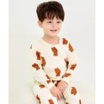 パジャマ 韓国子供服 パジャマ ブラウンベアオーガニック キッズ 子供 男の子 女の子