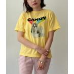 「Candy Stripper」 半袖Tシャツ 2 イエ