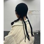 ニット帽 ニットキャップ 紐付き手編みニット帽 レディース