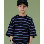 tシャツ 「PAIRMANON STREET」アソート マルチボーダー ビッグシルエット 半袖 Tシャツ キッズ 子供服 男の子 女の子