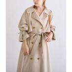 コート トレンチコート 袖リボン付きトレンチコート レディース