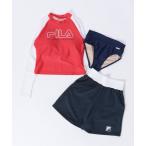 ショッピング水着 レディース 水着 レディース 「FILA/フィラ」レディース水着3点セット  ラッシュガード