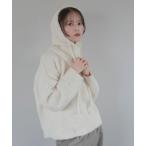 レディース ニット Vネックニット＆バラクラバセット／Vneck knit ＆ balaclava set 2点セット ブークレ メランジ もこもこ