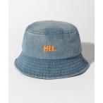 帽子 ハット 「MEI/メイ」MEI BUCKETHAT DENIM/ロゴ刺繍デニムバケットハット メンズ レディース