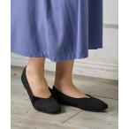 パンプス 柔らかく楽ちんはっ水スクエアパンプス