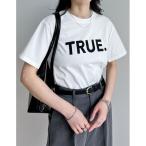 ショッピングリエディ tシャツ Tシャツ レディース 「2024SS COLLECTION」「接触冷感「UVカット」」TRUEメタリックロゴプリントTシャツ