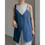 キャミソール 「2024SS COLLECTION」「低身長サイズ有」コットンデニムキャミソール