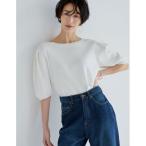 ニット セーター 「神山まりあさん着用」「2024SS COLLECTION」ミラノリブパフスリーブ半袖ニットトップス レディース