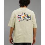 ショッピング半袖トップス プリント ロゴ tシャツ Tシャツ メンズ CHUMS/チャムス Tシャツ 半袖 ロゴ ブービーバード マーブル柄 バックプリント オーバーサイズ CH01-2357