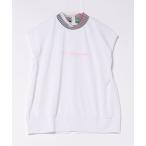 tシャツ フロントロゴ フレンチスリーブモックシャツ レディース