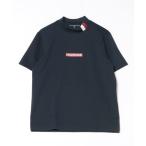 tシャツ Tシャツ メンズ ボックスロゴ 半袖モックネックシャツ