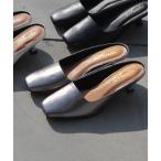 サンダル キトゥンヒールミュール レディース