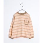tシャツ 先染めボーダーポケット長袖Tシャツ キッズ 子供服 男の子 女の子