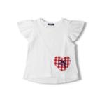 tシャツ ギンガムチェックポシェット付きTシャツ キッズ 子供服 女の子