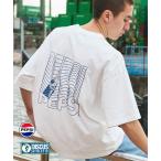 tシャツ Tシャツ メンズ 「DISCUS ATHLETIC×PEPSI」コラボ ヴィンテージライクプリントデザイン ロゴ刺繍 オーバーサイズ半袖Tシ