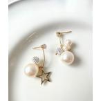 ピアス 星パールロンデルピアス レディース