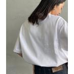 ショッピング刺繍 レディース tシャツ Tシャツ 「TATRAS/タトラス」 別注 GLUTO ブランドロゴ刺繍 ショートスリーブTシャツ