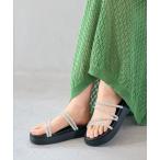 ショッピング厚底 サンダル サンダル 厚底ビジューサンダル レディース