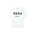 tシャツ Tシャツ キッズ 「Basic Color」MSGM ブラッシュロゴTシャツ
