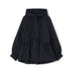 コート アウター ライトタフタ フーデットショートコート レディース