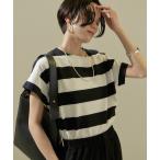 tシャツ 「WEB限定」ポンチワイドボーダーTシャツ/24SS レディース