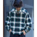 ジャケット ブルゾン メンズ T/R CHECK ZIP BLOUSON/チェック ジップ ブルゾン/リラックスフィット