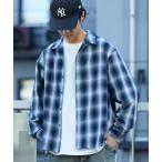 シャツ ブラウス メンズ FREAK’S STORE/フリークスストア NEW LOOSE FIT OMBRE CHECK SHIRT LS/ニュー