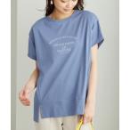 tシャツ 汗ジミ対策!切替デザインロゴプルオーバー レディース