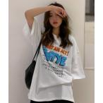tシャツ ロゴTシャツ レディース半袖ゆるtシャツ レディース