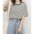 tシャツ カラーボーダー Tシャツ レディース半袖 レディース