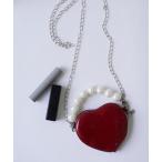 ショッピングエナメルバッグ ショルダーバッグ バッグ 「 Port / ポート 」 2WAY エナメル ハート パール ミニ バッグ レディース