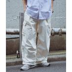 ショッピングカーゴ メンズ パンツ カーゴパンツ Nylon ＆ cotton/wide military cargo pants / ナイロンコットン ワイドミリタリー