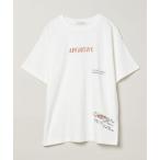 ショッピング半袖トップス プリント ロゴ tシャツ Tシャツ レディース ステンシルロゴプリントTEE/111889