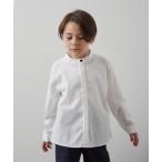 ブラウス シャツ ノーアイロンバンドカラー比翼シャツ(ボタン取り外し対応) キッズ 子供服 男の子