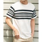 tシャツ パイナップルパネルボーダーTシャツ メンズ