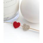 ブローチ ハートタックピン レディース