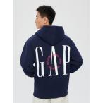 「GAP」 ジップアップパーカー X-LARGE ネイビー メンズ