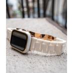 ショッピングアップルウォッチ カバー レディース zandy ズィーアンドワイ Apple Watch ケース＆ベルトセット「ツヤハードケース」アップルウォッチカバー＆ 天然樹脂ベルト /