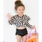 水着 ラッシュガードいらずのフリル衿セパレート水着 キッズ 子供 女の子
